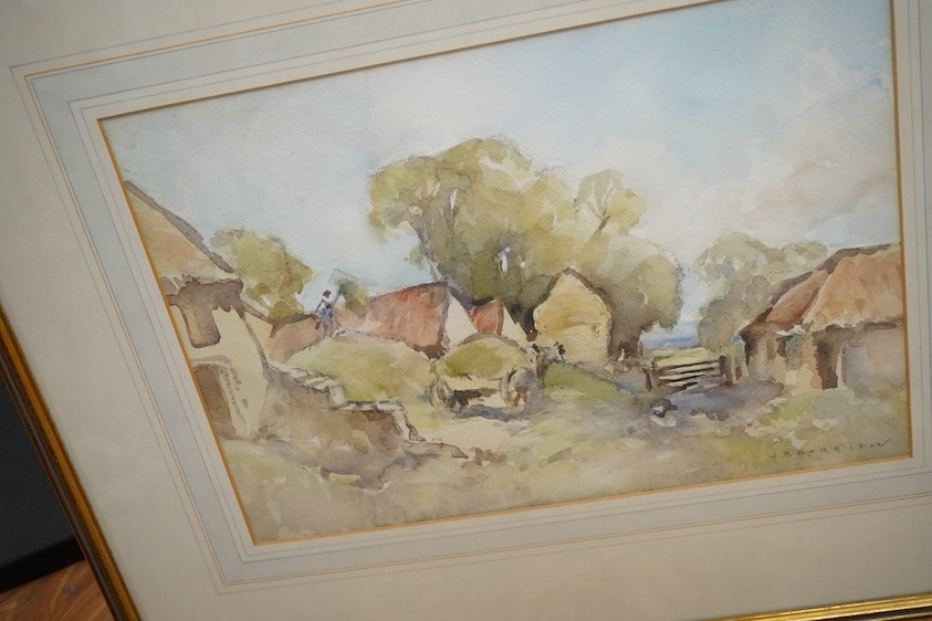 John Brown Harrison (1876-1958), Yorkshire Dale views, six watercolours, some signed